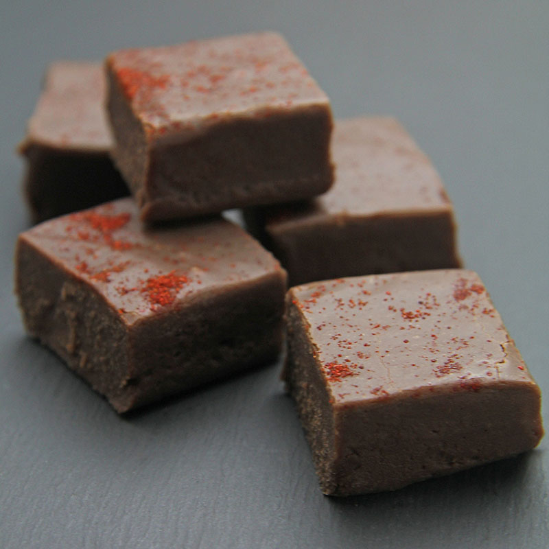 Hibiscus Lily Spicy Fudge – Chilli Chocolate Fudge - The Artisan Food Trail