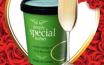 You’ll simply love Simply Ice Cream’s Champagne Sorbet on Valentine’s Day