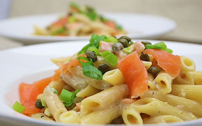 Recipe: Pasta with Smoked Salmon and Capers