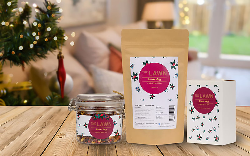 Lawn Collection – Winter Berry Christmas Tea – Pack shots – The Artisan Food Trail