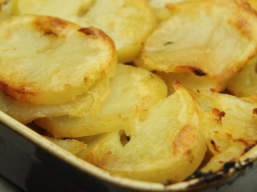 Braised Pork with Prunes and a Potato Top