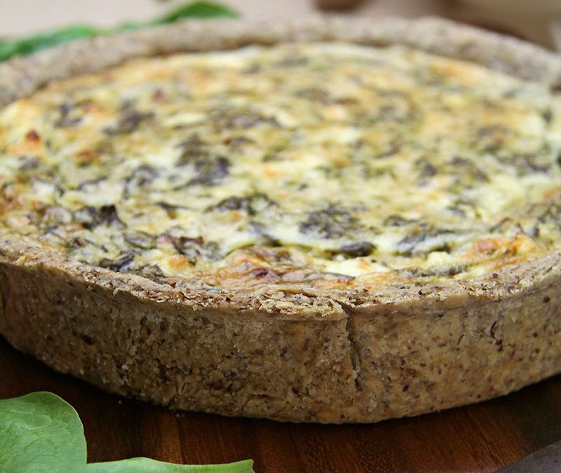 Feta, Spinach and Mint Tart with Linseed Meal Pastry