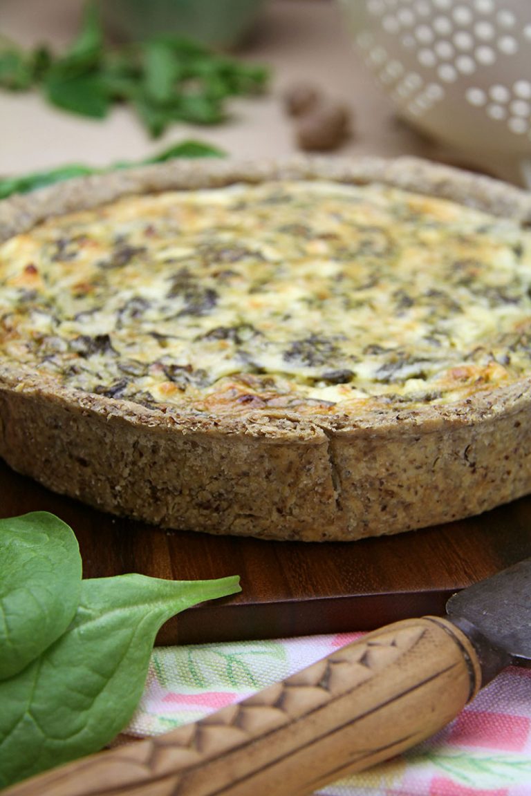 Feta, Spinach and Mint Tart with Linseed Meal Pastry Recipe