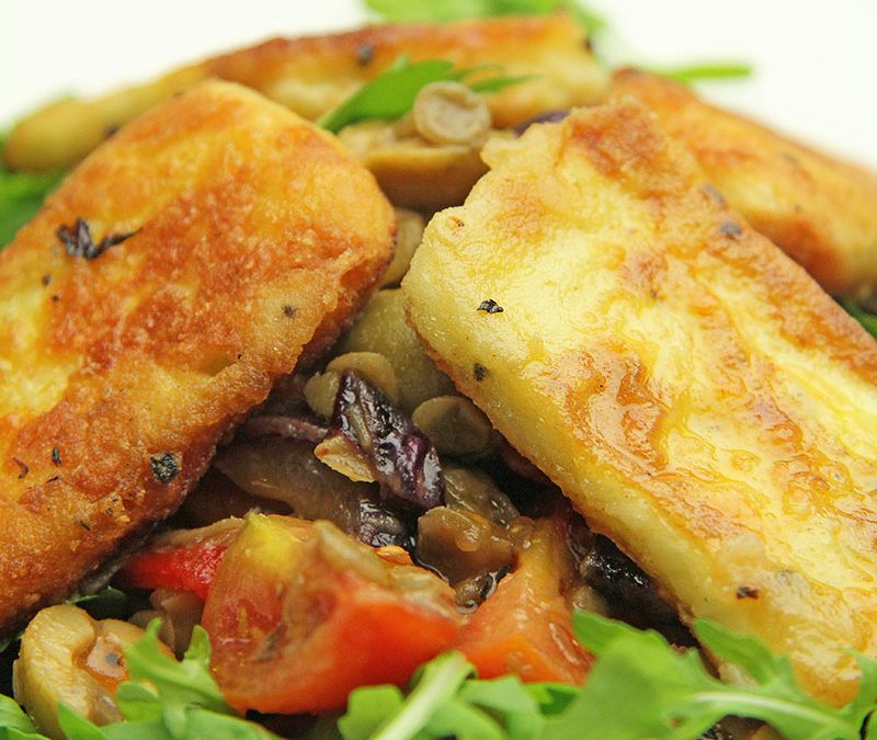 Halloumi Lentil Salad