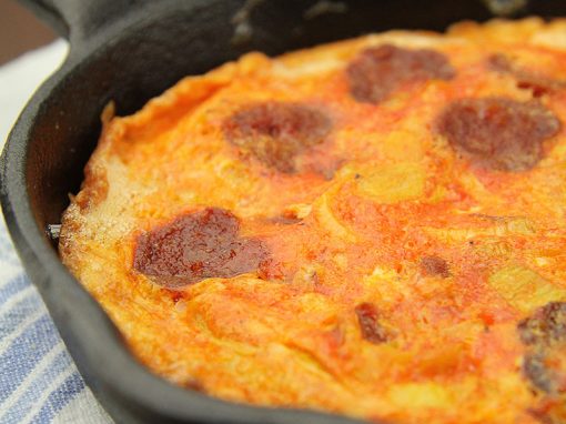 Little Leek and Chorizo Frittata