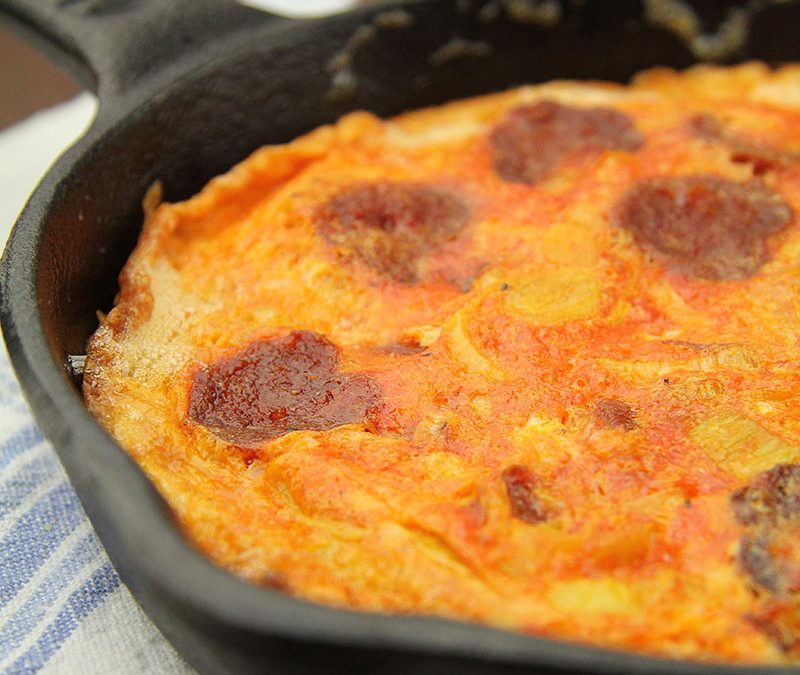 Little Leek and Chorizo Frittata