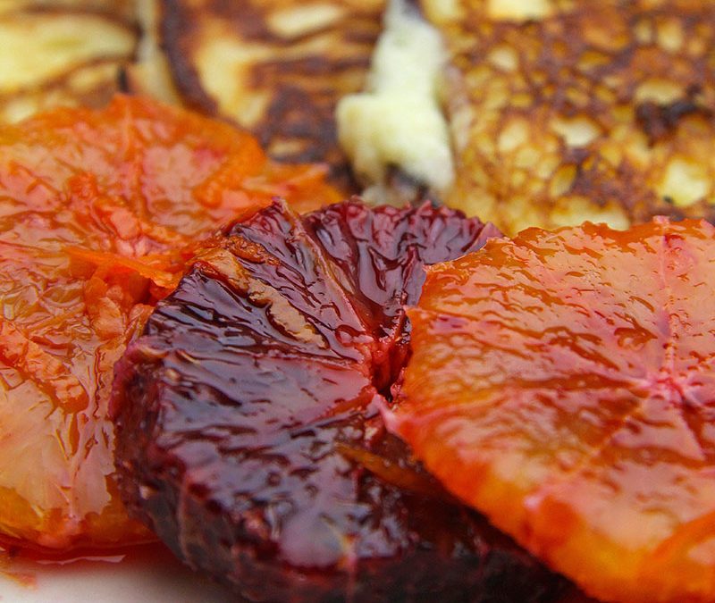 Ricotta Pancakes with Marinated Oranges