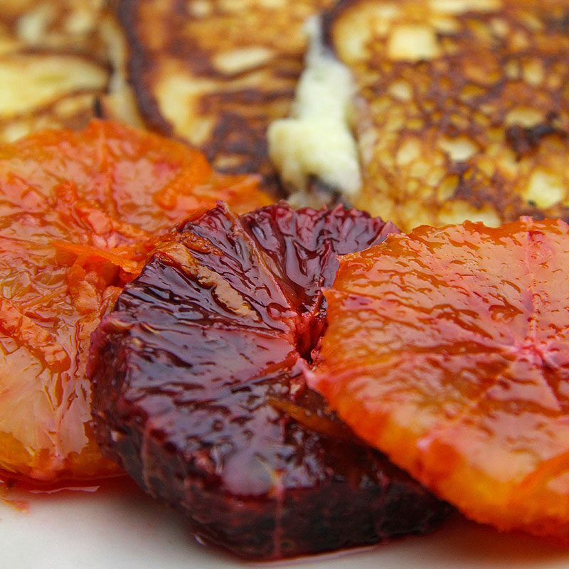 Ricotta Pancakes with Marinated Oranges Recipe - The Artisan Food Trail