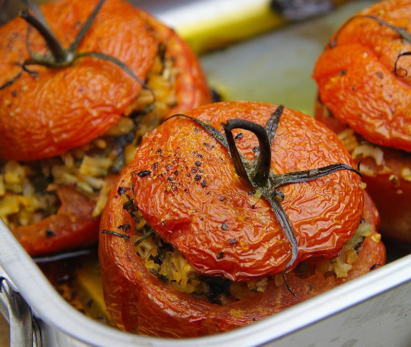 Roasted Rice-Stuffed Tomatoes