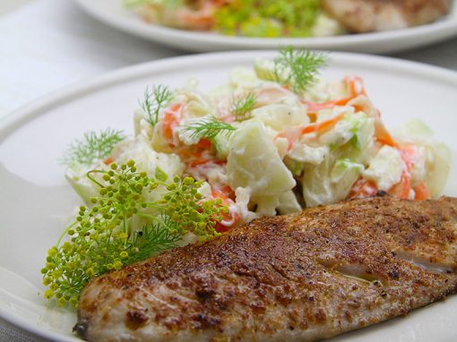 Spiced Mackerel with Fennel Slaw