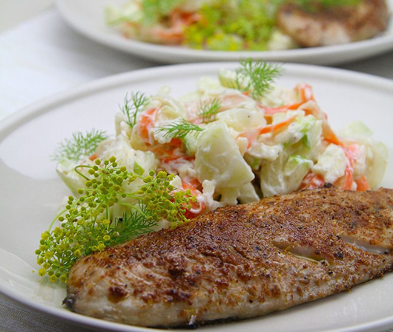 Spiced Mackerel with Fennel Slaw