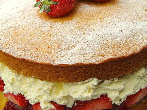 Strawberries and Cream Sponge