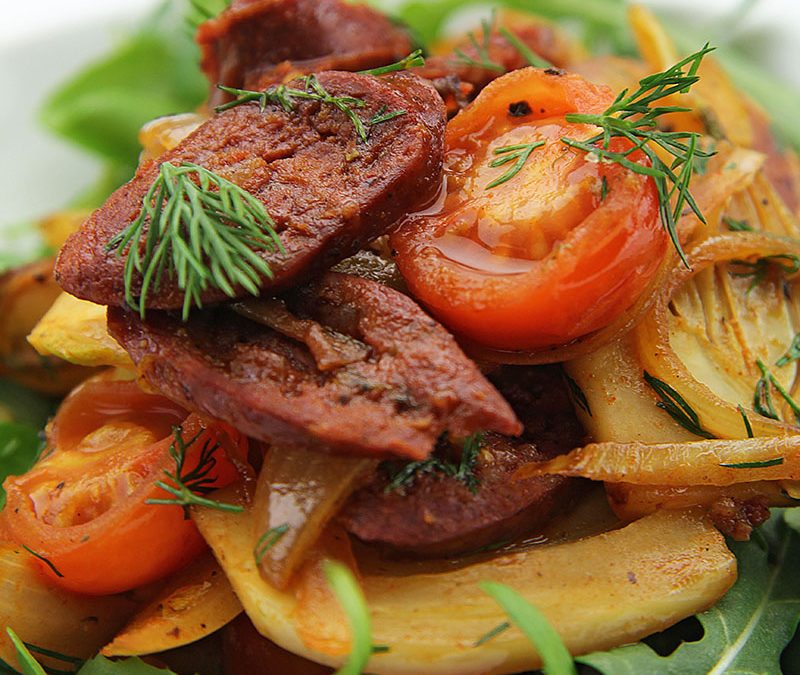 Venison and Pork Chorizo with Fennel and Potatoes