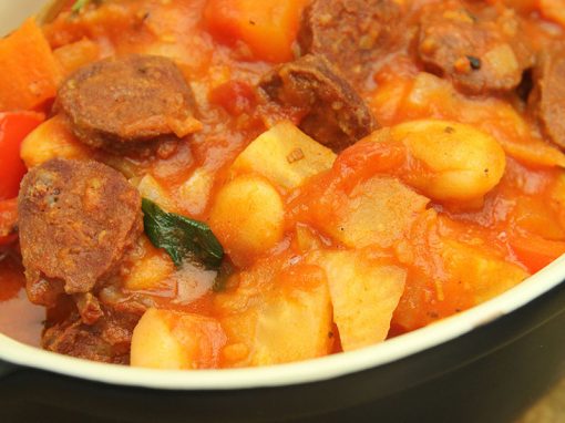 Wild Venison Chorizo and Butter Bean Stew