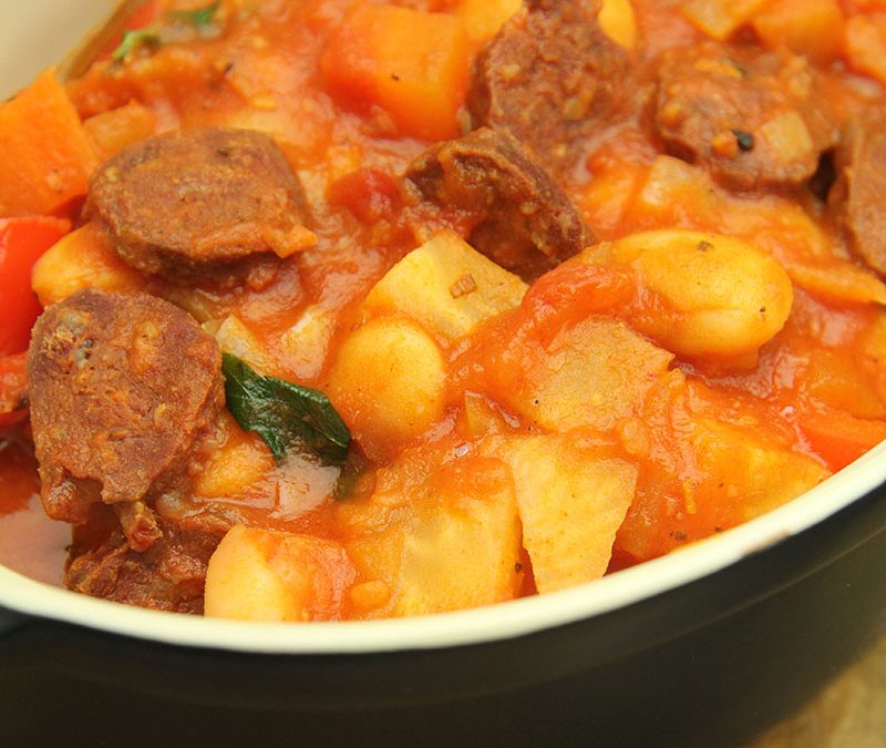 Wild Venison Chorizo and Butter Bean Stew