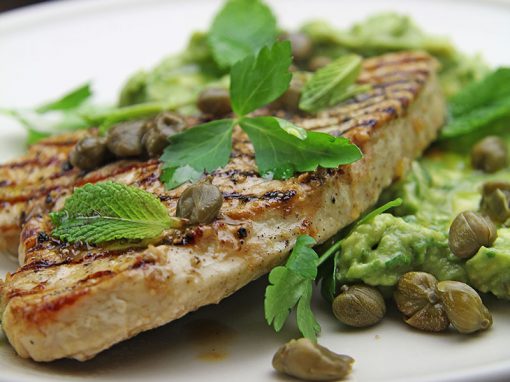 Turkey Steaks with Lemon & Mint Avocado