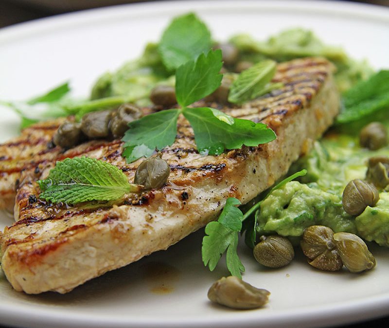 Turkey Steaks with Lemon & Mint Avocado