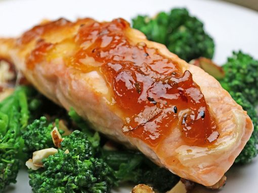 Spicy Marmalade Glazed Salmon