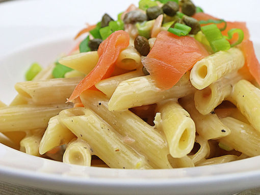 Pasta with Smoked Salmon and Capers